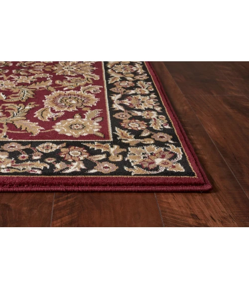Kas Cambridge 7301 Red/Black Kashan Area Rug 3'3" x 4'11"