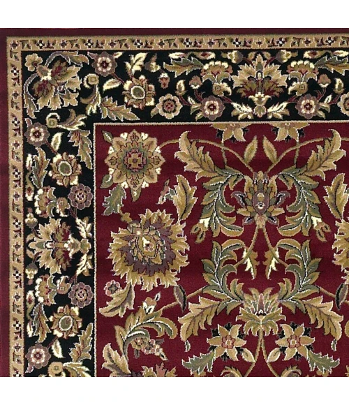 Kas Cambridge 7301 Red/Black Kashan Area Rug 3'3" x 4'11"