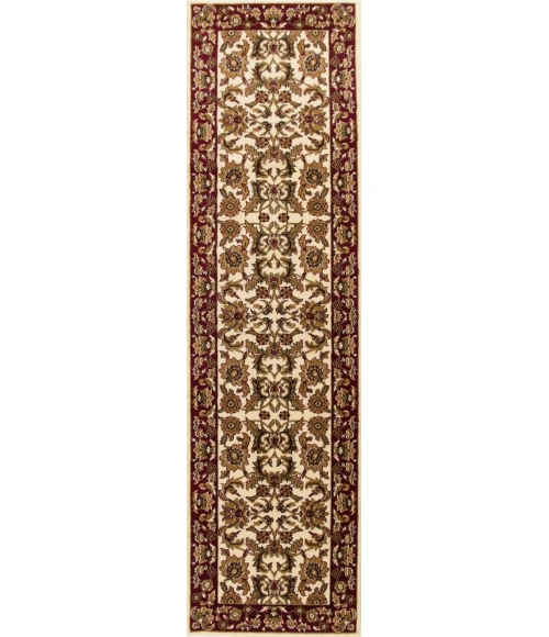 Kas Cambridge 7303 Ivory/Red Kashan Area Rug 7'7" Round