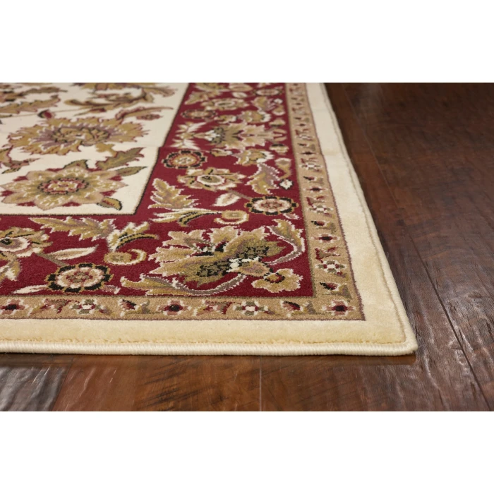 Kas Cambridge 7303 Ivory/Red Kashan Area Rug 20" x 31"