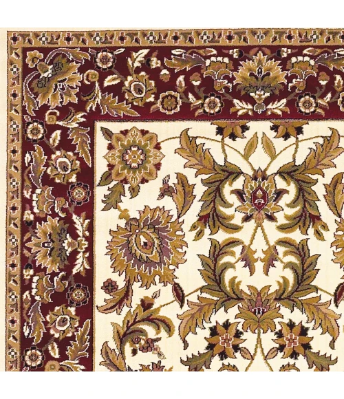 Kas Cambridge 7303 Ivory/Red Kashan Area Rug 7'7" Round