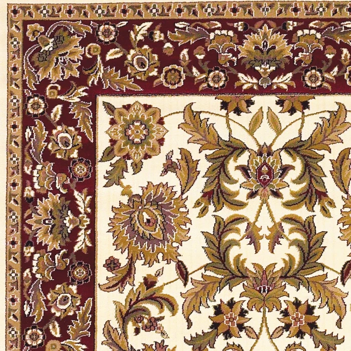 Kas Cambridge 7303 Ivory/Red Kashan Area Rug 20" x 31"