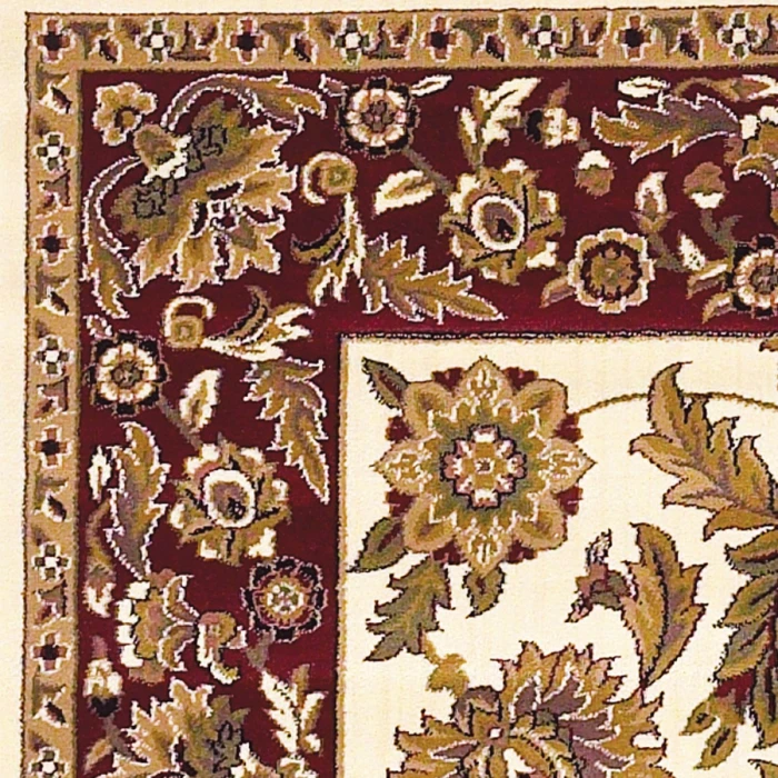 Kas Cambridge 7303 Ivory/Red Kashan Area Rug 20" x 31"
