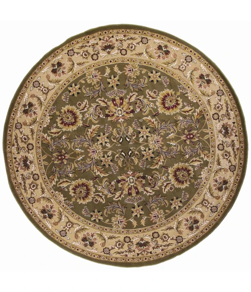 Kas Cambridge 7304 Green/Taupe Kashan Area Rug 2'3" x 3'3"