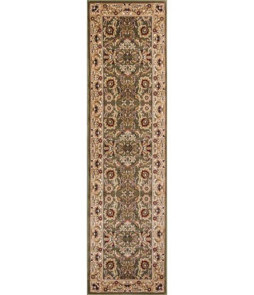 Kas Cambridge 7304 Green/Taupe Kashan Area Rug 2'3" x 3'3"
