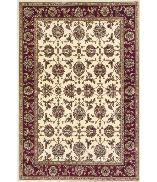 Kas Cambridge 7312 Ivory/Red Kashan Area Rug 7'7" Round