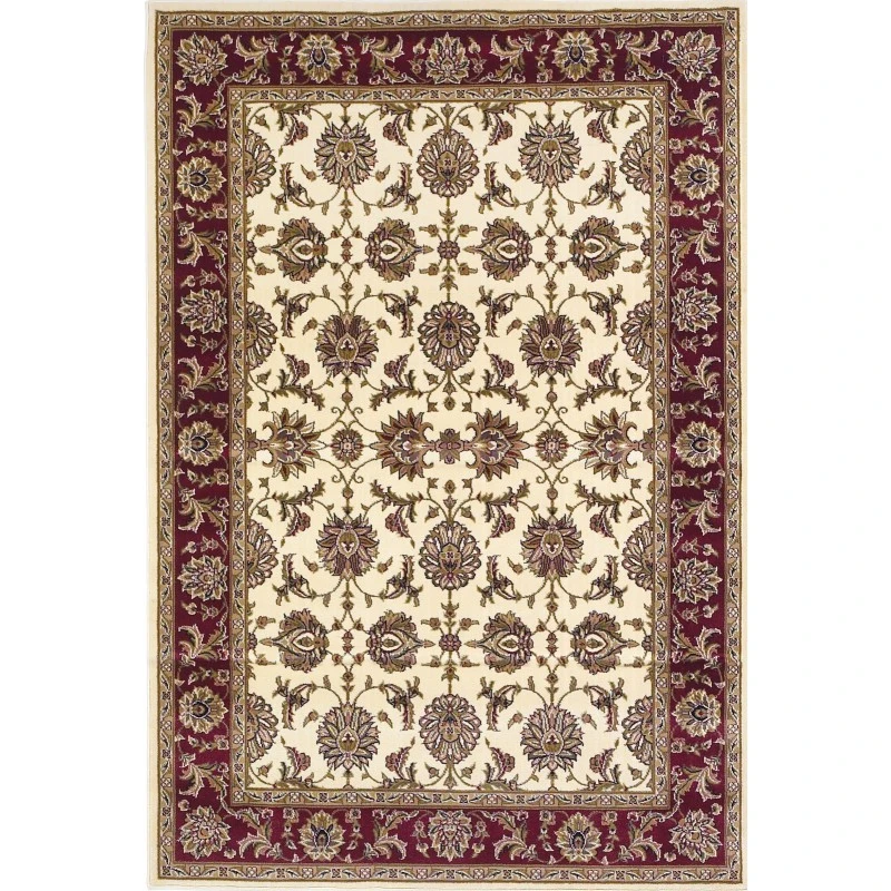 Kas Cambridge 7312 Ivory/Red Kashan Area Rug 2'2" x 7'11" Runner