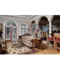 Kas Cambridge 7312 Ivory/Red Kashan Area Rug 7'7" Round