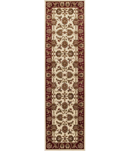 Kas Cambridge 7312 Ivory/Red Kashan Area Rug 7'7" Round