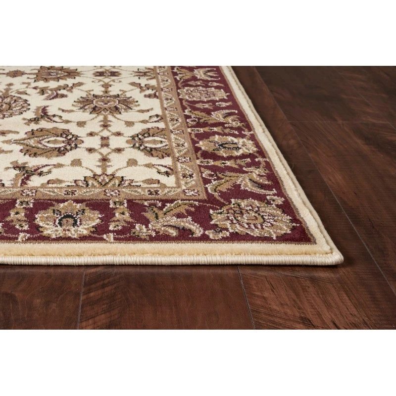 Kas Cambridge 7312 Ivory/Red Kashan Area Rug 2'2" x 7'11" Runner