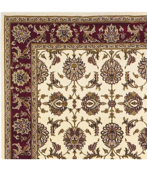Kas Cambridge 7312 Ivory/Red Kashan Area Rug 7'7" Round