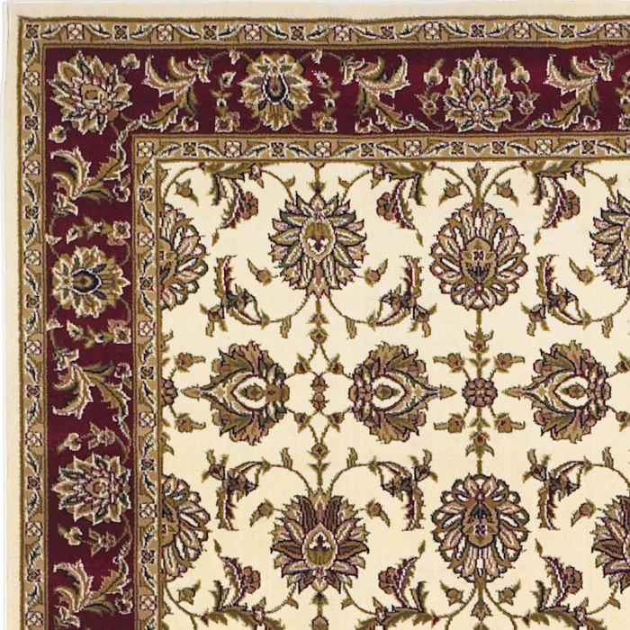 Kas Cambridge 7312 Ivory/Red Kashan Area Rug 3'3" x 4'11"