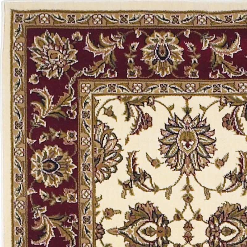Kas Cambridge 7312 Ivory/Red Kashan Area Rug 2'2" x 7'11" Runner