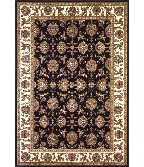 Kas Cambridge 7313 Black/Ivory Kashan Area Rug 2'2" x 7'11" Runner