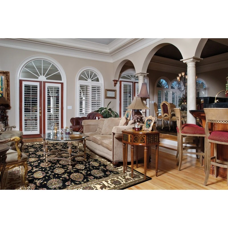 Kas Cambridge 7313 Black/Ivory Kashan Area Rug 2'2" x 7'11" Runner