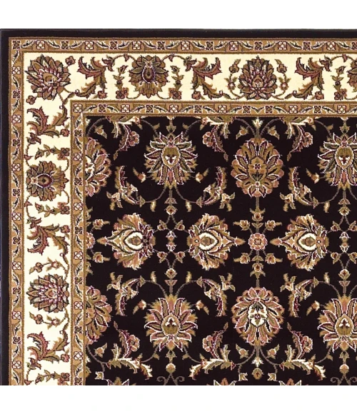 Kas Cambridge 7313 Black/Ivory Kashan Area Rug 2'2" x 7'11" Runner