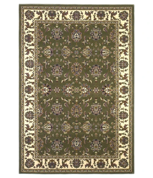 Kas Cambridge 7314 Green/Ivory Kashan Area Rug 7'7" Round