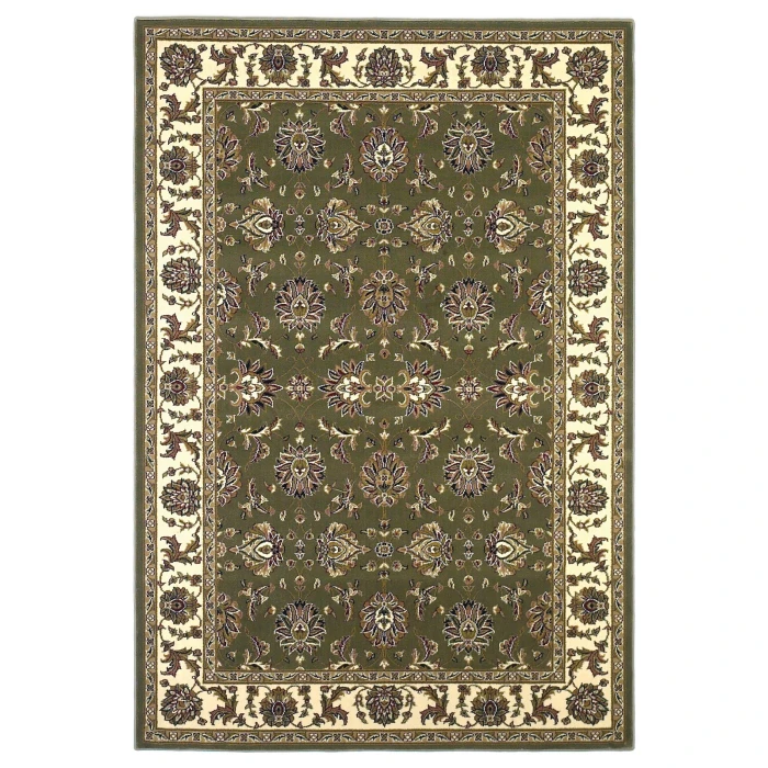 Kas Cambridge 7314 Green/Ivory Kashan Area Rug 7'7" Round