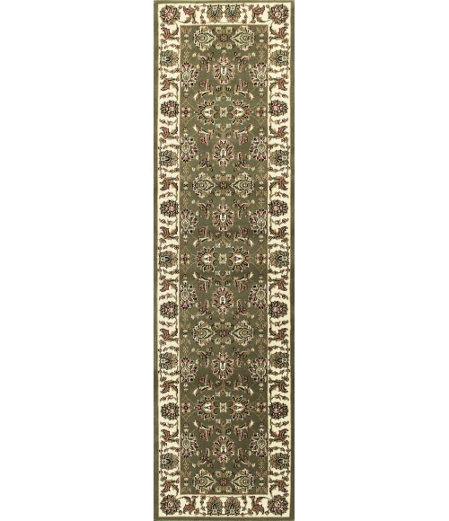 Kas Cambridge 7314 Green/Ivory Kashan Area Rug 7'7" Round