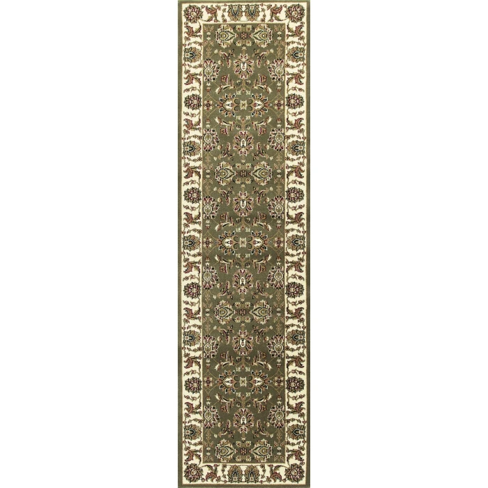 Kas Cambridge 7314 Green/Ivory Kashan Area Rug 7'7" Round