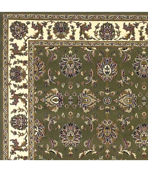 Kas Cambridge 7314 Green/Ivory Kashan Area Rug 7'7" Round