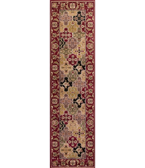 Kas Cambridge 7325 Red Kashan Panel Area Rug 2'3" x 3'3"