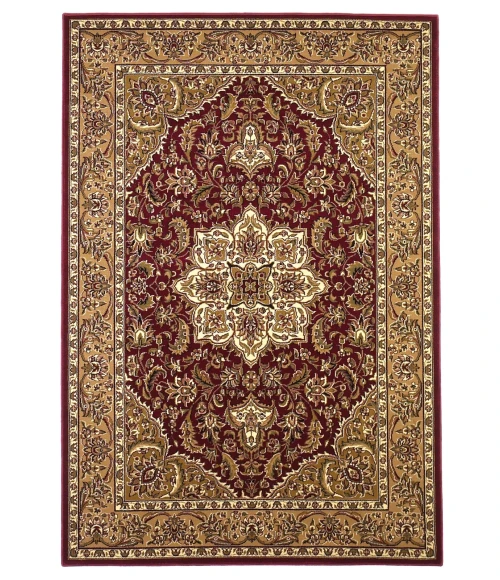 Kas Cambridge 7326 Red/Beige Kashan Medallion Area Rug 3'3" x 4'11"