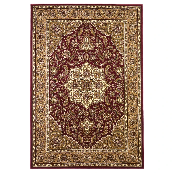 Kas Cambridge 7326 Red/Beige Kashan Medallion Area Rug 7'7" x 10'10"