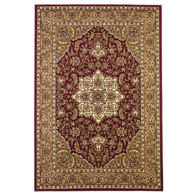 Kas Cambridge 7326 Red/Beige Kashan Medallion Area Rug 2'2" x 7'11" Runner
