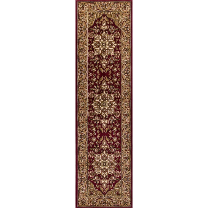 Kas Cambridge 7326 Red/Beige Kashan Medallion Area Rug 7'7" x 10'10"