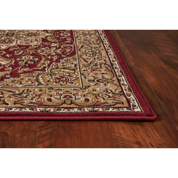 Kas Cambridge 7326 Red/Beige Kashan Medallion Area Rug 7'7" x 10'10"