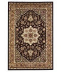 Kas Cambridge 7327 Black/Beige Kashan Medallion Area Rug 3'3" x 4'11"