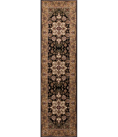Kas Cambridge 7327 Black/Beige Kashan Medallion Area Rug 3'3" x 4'11"