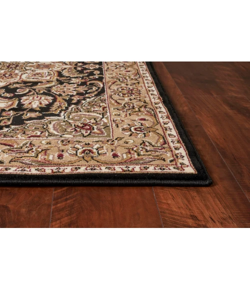 Kas Cambridge 7327 Black/Beige Kashan Medallion Area Rug 3'3" x 4'11"