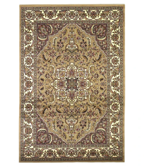 Kas Cambridge 7328 Beige/Ivory Kashan Medallion Area Rug 7'7" Round