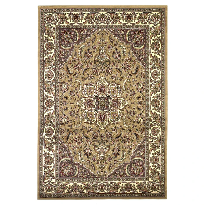 Kas Cambridge 7328 Beige/Ivory Kashan Medallion Area Rug 2'2" x 7'11" Runner