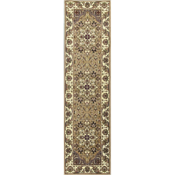 Kas Cambridge 7328 Beige/Ivory Kashan Medallion Area Rug 2'2" x 7'11" Runner