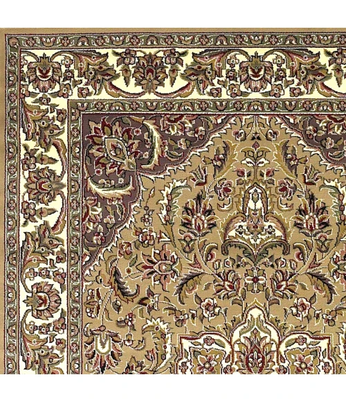 Kas Cambridge 7328 Beige/Ivory Kashan Medallion Area Rug 7'7" Round