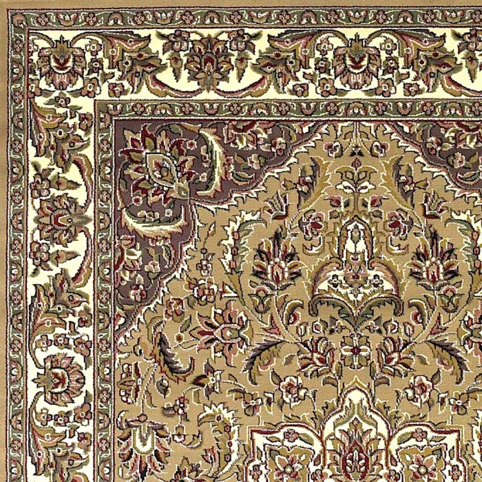 Kas Cambridge 7328 Beige/Ivory Kashan Medallion Area Rug 2'2" x 7'11" Runner