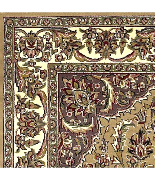 Kas Cambridge 7328 Beige/Ivory Kashan Medallion Area Rug 7'7" Round