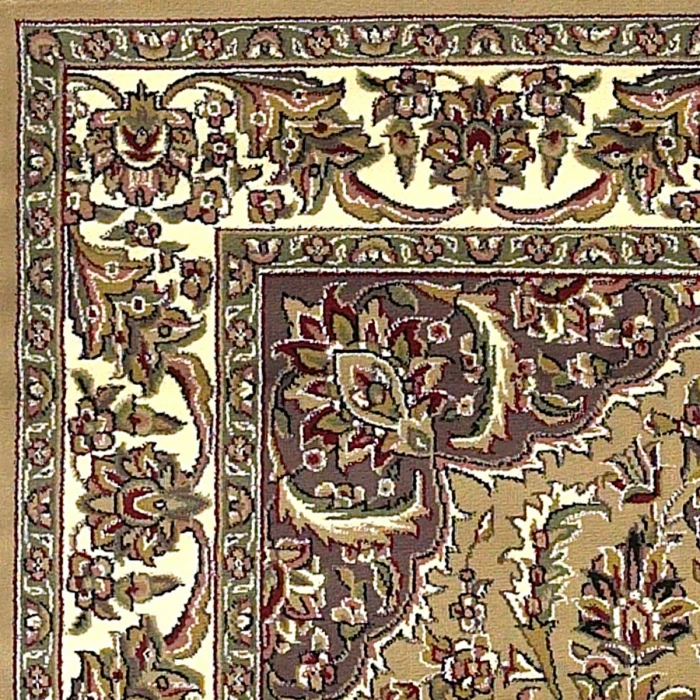 Kas Cambridge 7328 Beige/Ivory Kashan Medallion Area Rug 2'2" x 7'11" Runner