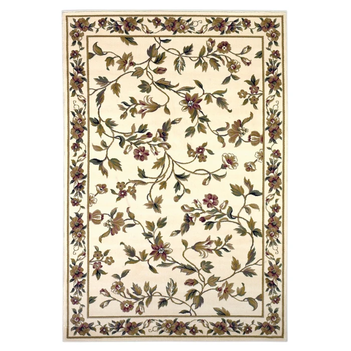 Kas Cambridge 7331 Ivory Floral Vine Area Rug 2'2" x 7'11" Runner