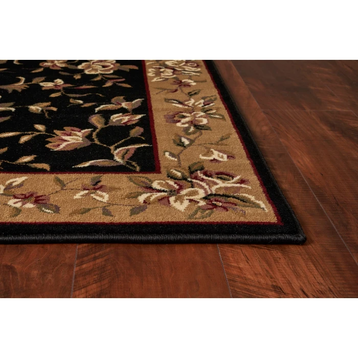 Kas Cambridge 7336 Black/Beige Floral Delight Area Rug 3'3" x 4'11"