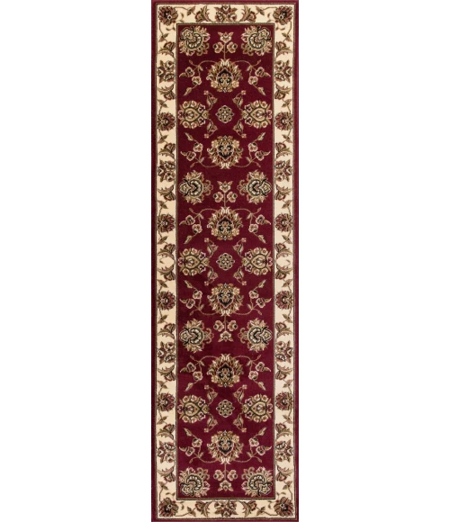 Kas Cambridge 7340 Red/Ivory Floral Mahal Area Rug 20" x 31"