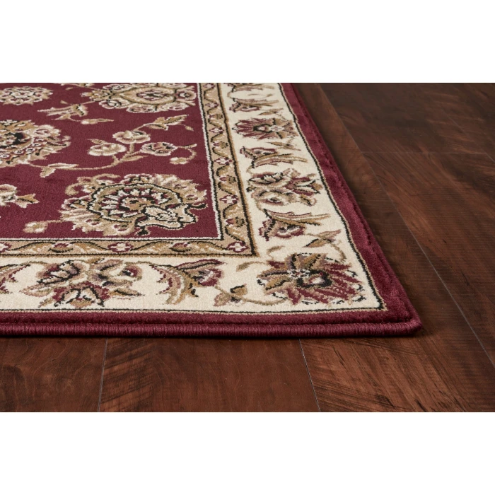 Kas Cambridge 7340 Red /Ivory Floral Mahal Area Rug 2'2" x 7'11" Runner