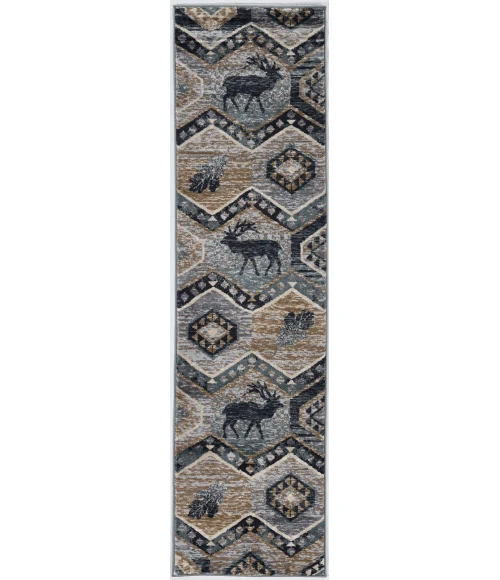 Kas Chester 5637 Seafoam Woodlands Area Rug 2' x 7'7" Runner
