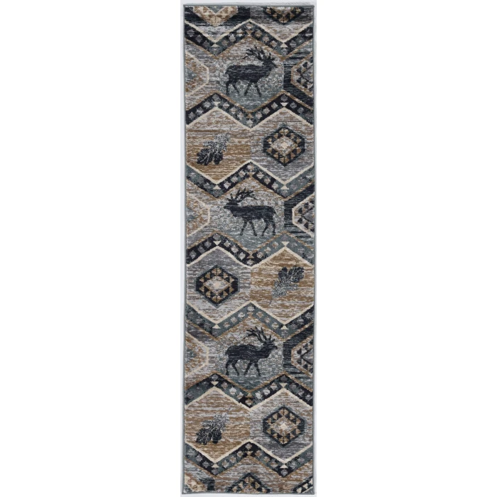 Kas Chester 5637 Seafoam Woodlands Area Rug 2' x 7'7" Runner