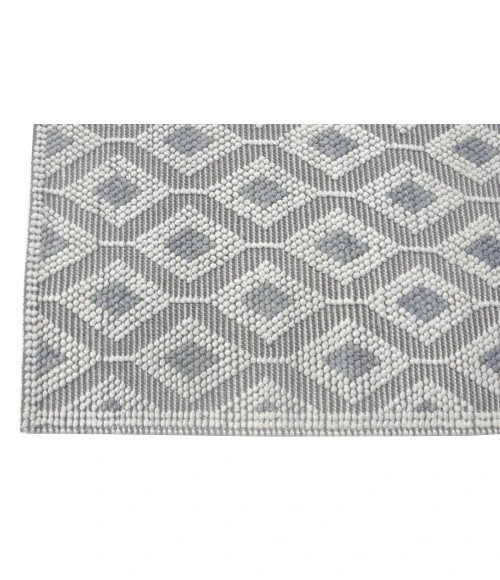 Kas Chloe 7723 Ivory Grey Trellis Area Rug 9' x 13'