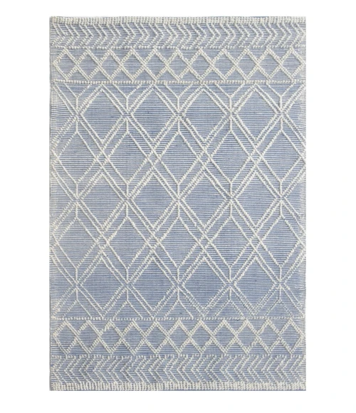 Kas Chloe 7724 Blue Ivory Geo Area Rug 5' x 7'