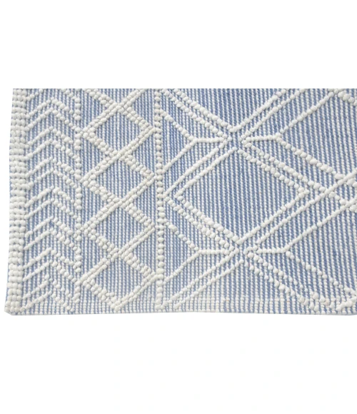 Kas Chloe 7724 Blue Ivory Geo Area Rug 5' x 7'